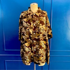 Vintage Autumn Leaf Camo Blouse